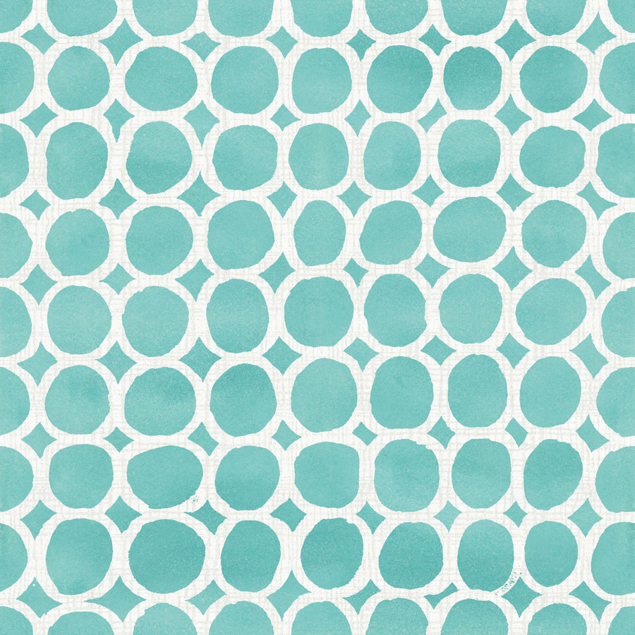 Mixed Turqouise Circles Inverse Mural Wallpaper