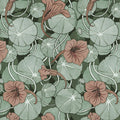 Nasturtium Verdure, Peachy Rose Mural Wallpaper - pure wallpaper artwork