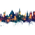 Oxford England Skyline Blue & Bronze Mural Wallpaper - pure wallpaper artwork