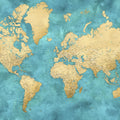 World Map Cities - Lexy Mural Wallpaper - pure wallpaper artwork