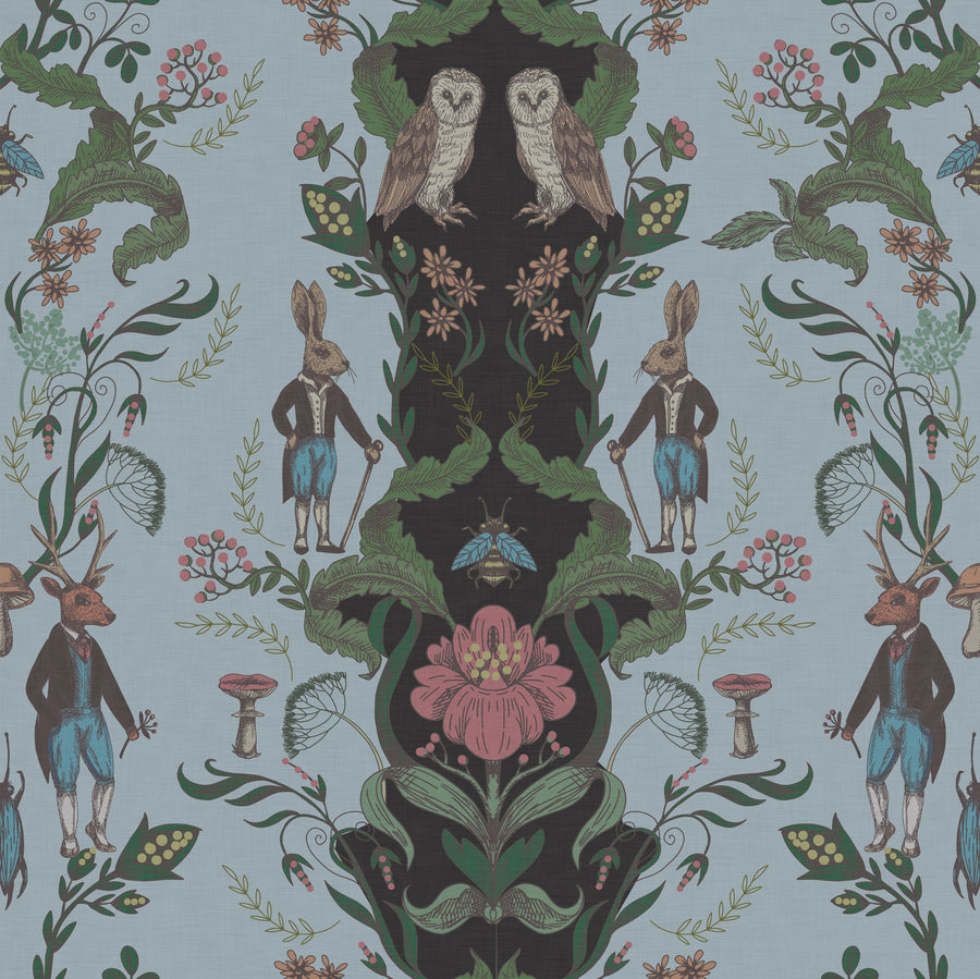 Lord Bunny & Mr. Deer Mural Wallpaper