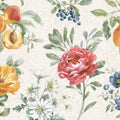 Floral Solitude White Mural Wallpaper - pure wallpaper artwork