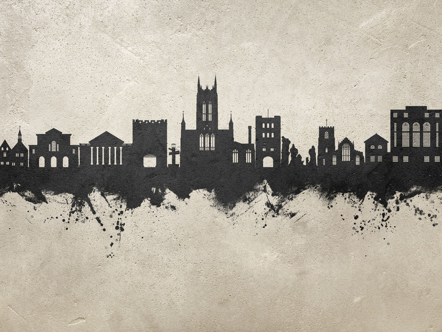 Bury St Edmunds England Skyline Concrete Mural Wallpaper