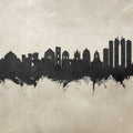 Naples Italy Skyline Concrete Mural Wallpaper - pure wallpaper artwork