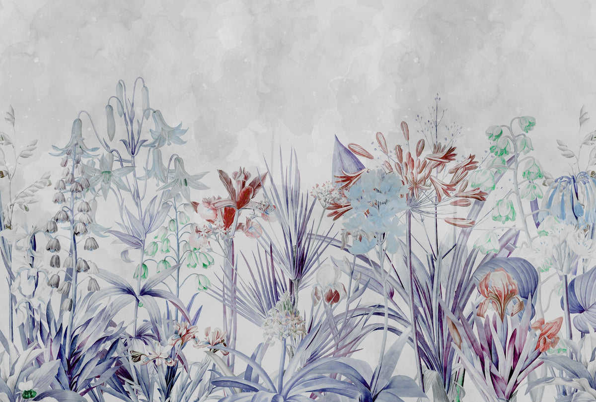 Field of Dreams Soothing Blue Mural Wallpaper - pure wallpaper artwork