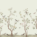 Peony Tree, Creme Mural Wallpaper - pure wallpaper artwork