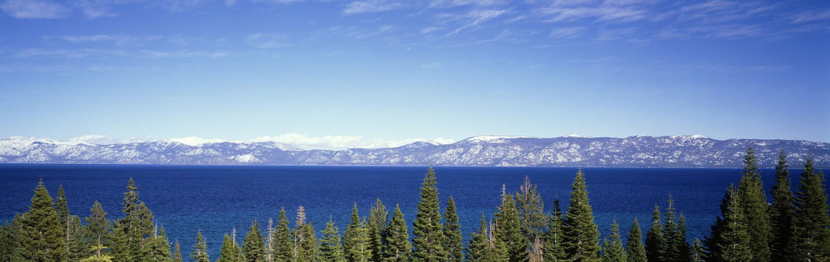 Mountain Lake Reflection Blue Mural Wallpaper - pure wallpaper artwork
