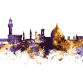 Florence Italy Skyline Purple & Gold Mural Wallpaper - pure wallpaper artwork