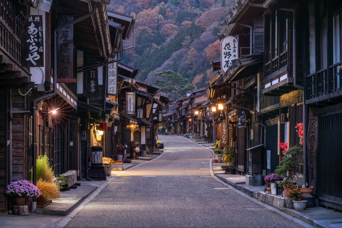 Narai-juku Streets Mural Wallpaper - pure wallpaper artwork