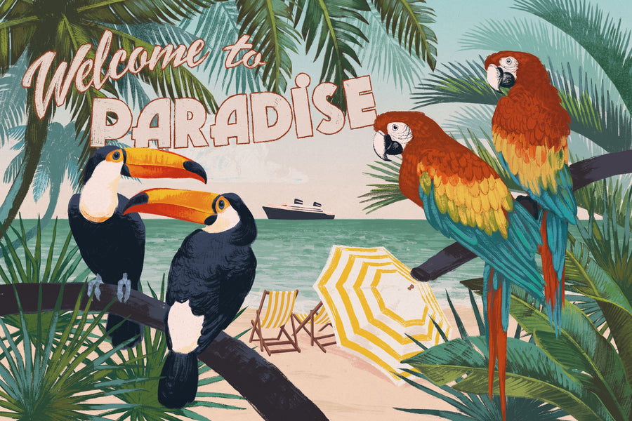 Welcome to Paradise Mural Wallpaper
