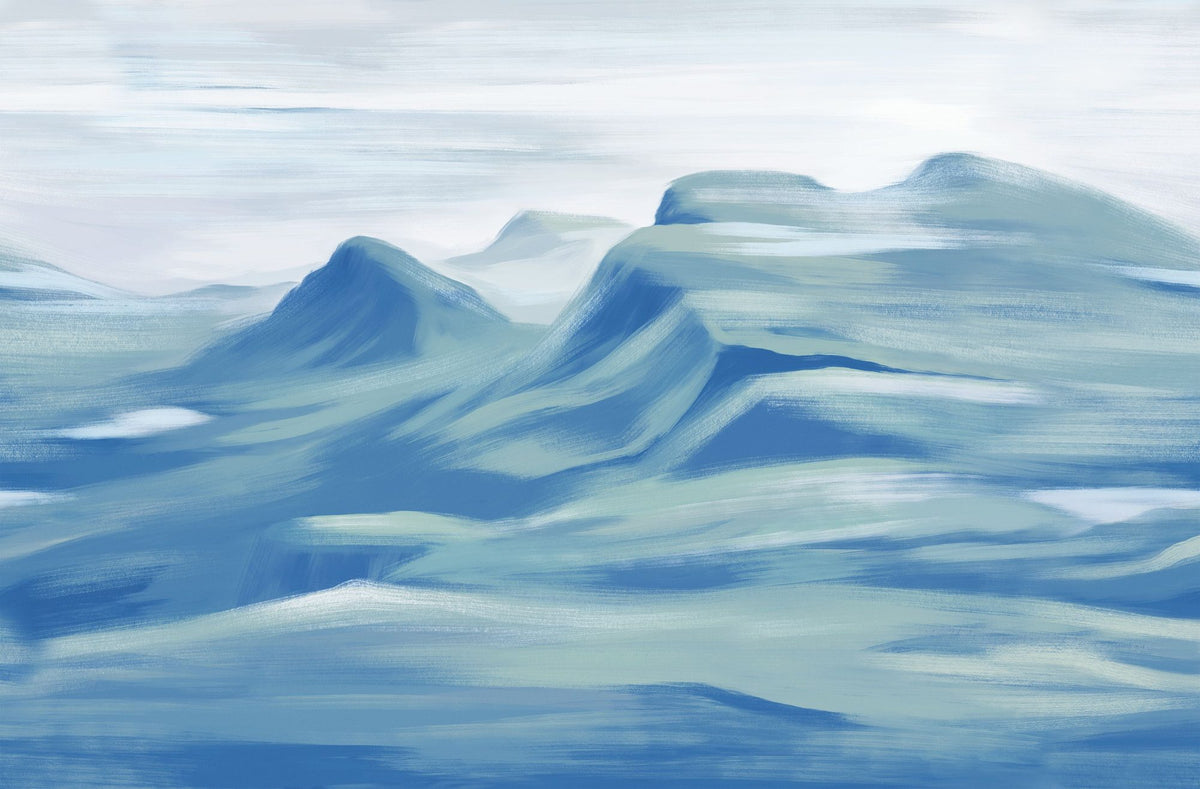 Oil Mountain, Blues Mural Wallpaper - pure wallpaper artwork