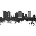 Norfolk Virginia Skyline Black & White Mural Wallpaper - pure wallpaper artwork
