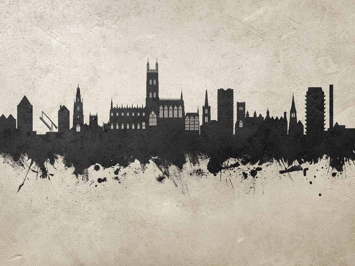 Gloucester England Skyline Concrete Mural Wallpaper - pure wallpaper artwork