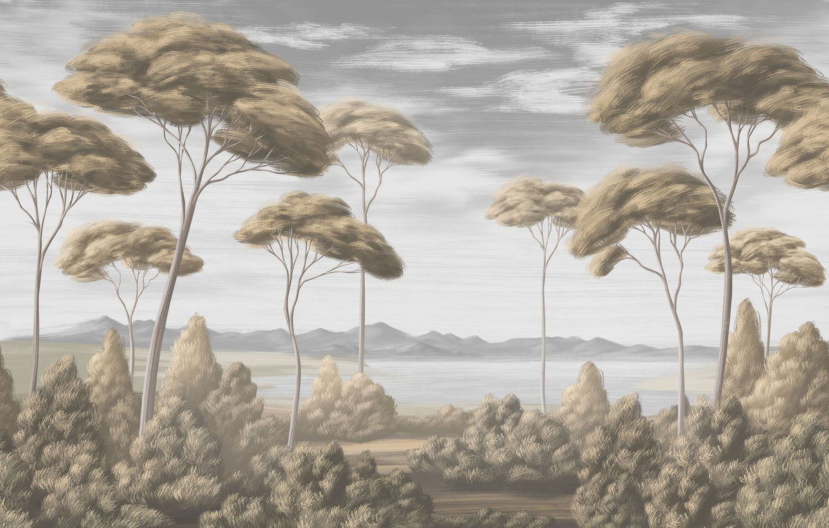 Verdant Horizon, Thundra Mural Wallpaper - pure wallpaper artwork