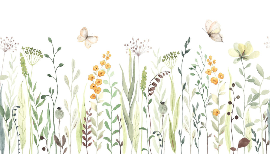 Papier peint fresque paysage de prairie printable artwork
