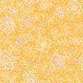 Kala Flowers White on Yellow Mural Wallpaper - pure wallpaper artwork