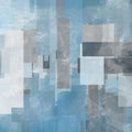 Geometric Abstract Blue Mural Wallpaper - pure wallpaper artwork