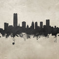 Oklahoma City Skyline Concrete Mural Wallpaper - pure wallpaper artwork