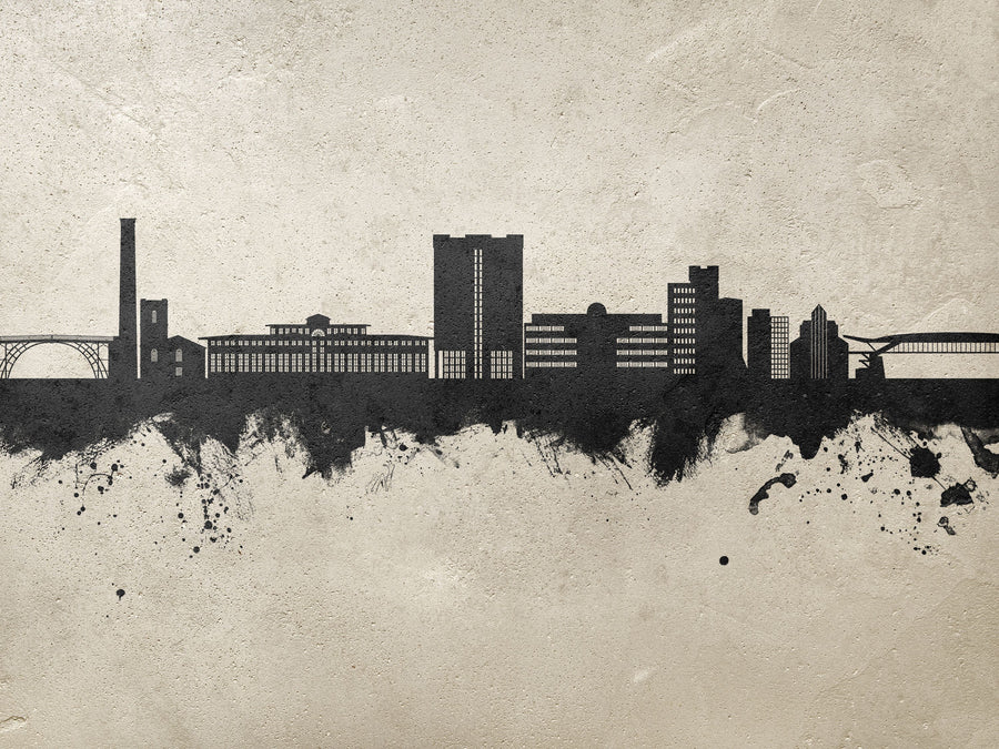 Telford England Skyline Concrete Mural Wallpaper