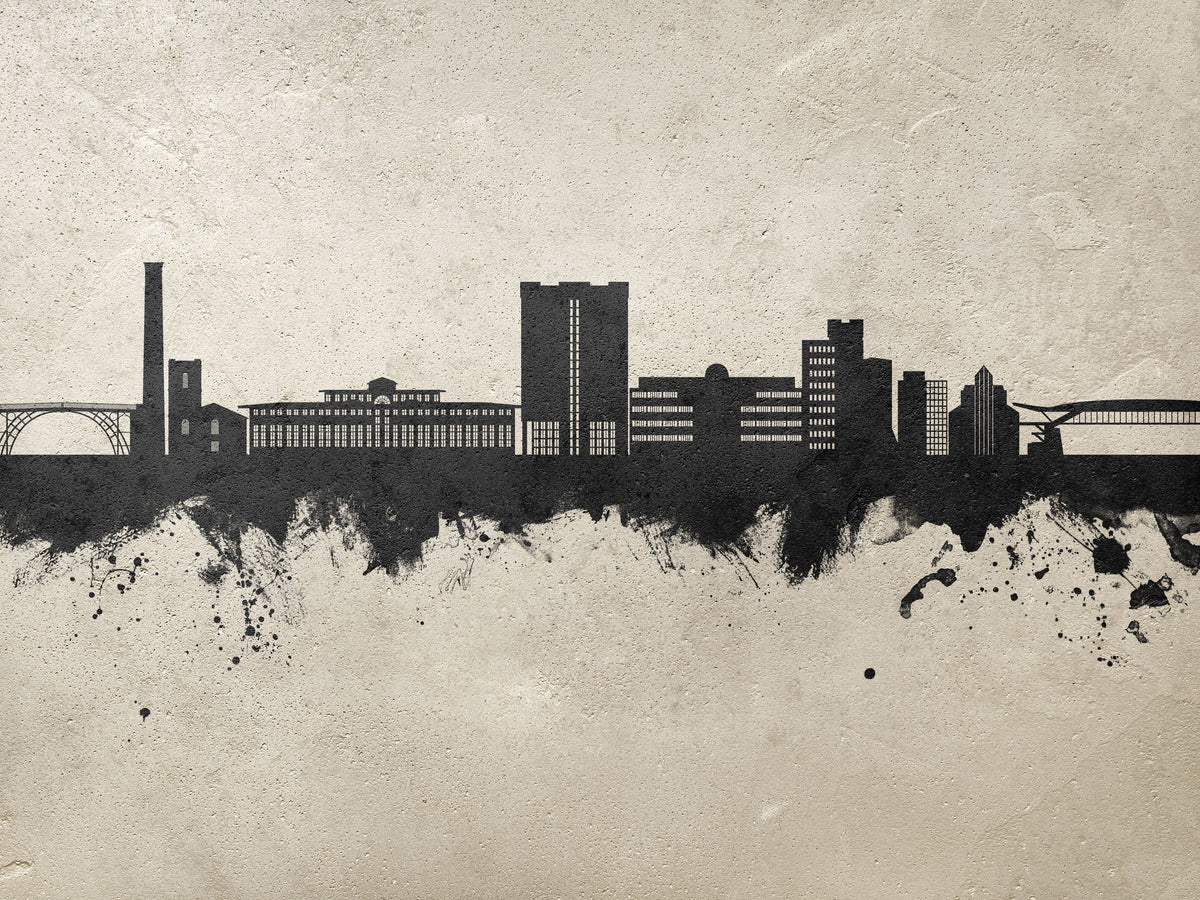 Telford England Skyline Concrete Mural Wallpaper - pure wallpaper artwork