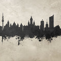 Leipzig Germany Skyline Concrete Mural Wallpaper - pure wallpaper artwork