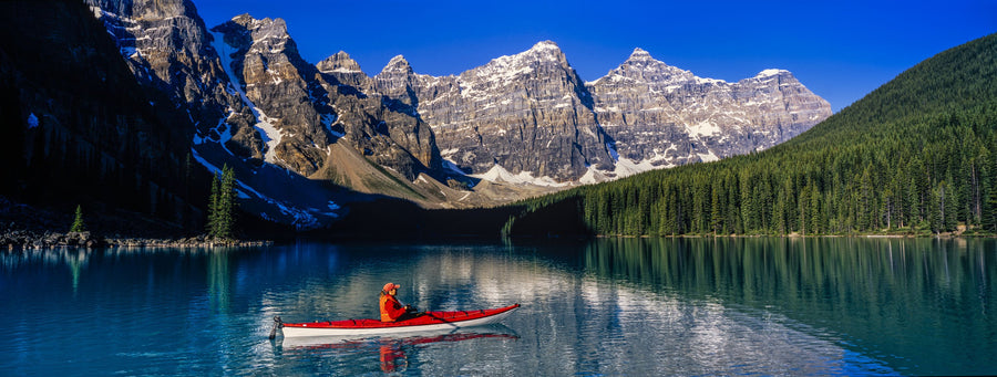 Moraine Kayaker Mural Wallpaper