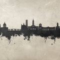 Toulouse France Skyline Concrete Mural Wallpaper - pure wallpaper artwork