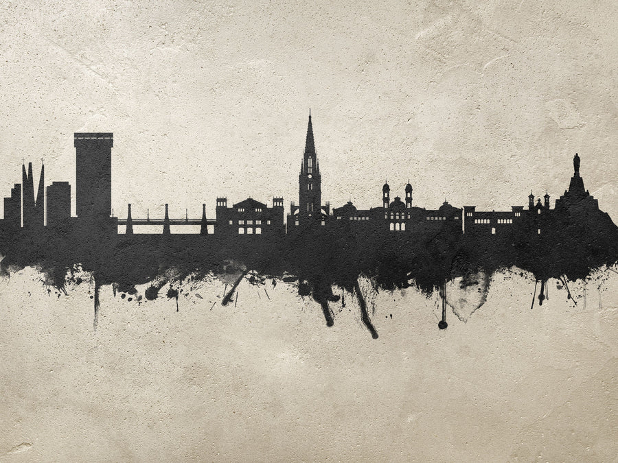 San Sebastian Spain Skyline Concrete Mural Wallpaper