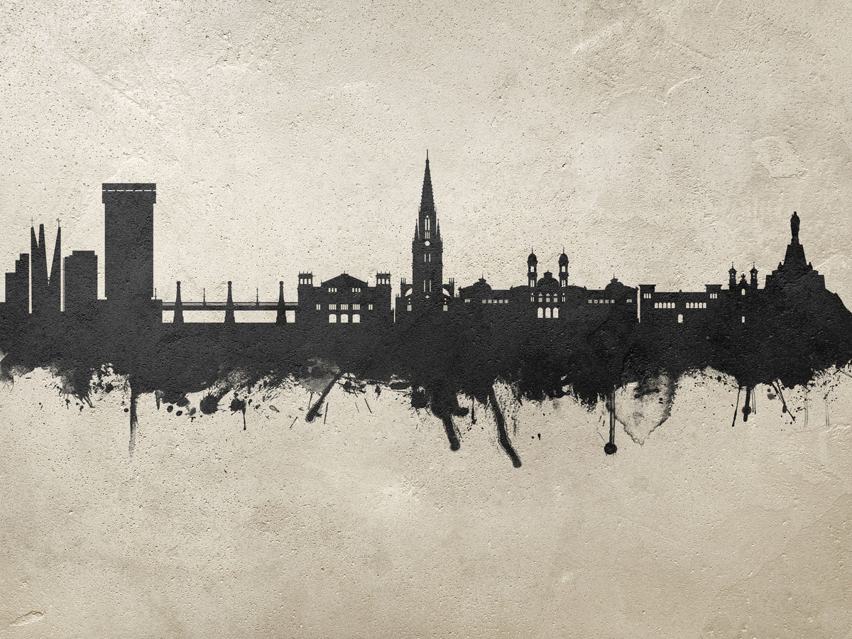 San Sebastian Spain Skyline Concrete Mural Wallpaper - pure wallpaper artwork