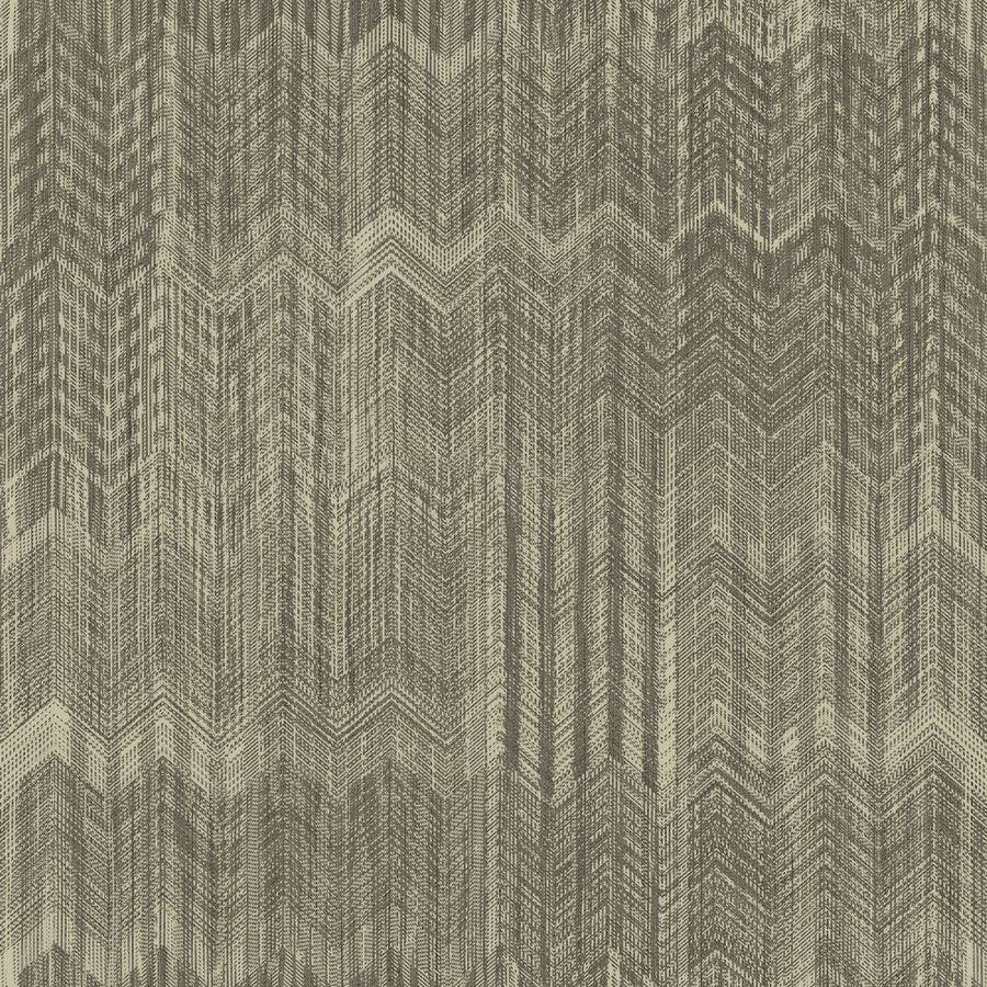 Staggered Zig-Zag, Olive Mural Wallpaper