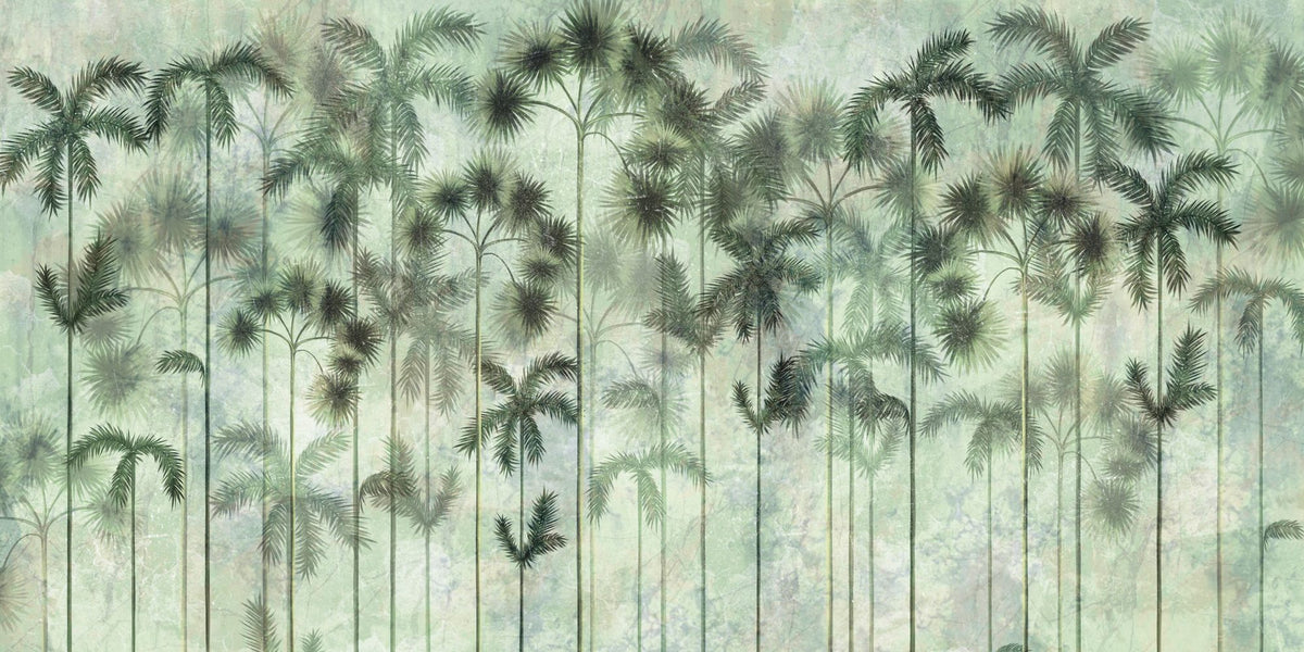 Tropical Trees Mural Wallpaper - pure wallpaper artwork