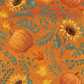 Pumpkin Harvest Orange Mural Wallpaper - pure wallpaper artwork