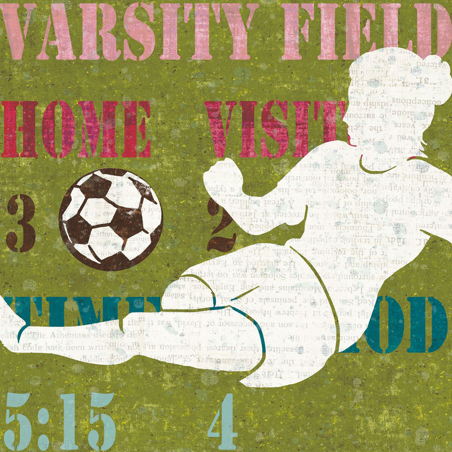 Womens Scoreboard Soccer Mural Wallpaper - Warm Tone