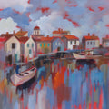 Seaport Village Mural Wallpaper - pure wallpaper artwork