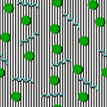 Memphis Dots & Stripes, White Mural Wallpaper - pure wallpaper artwork