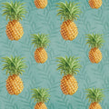 Pineapple Paradise Turqouise Mural Wallpaper - pure wallpaper artwork