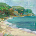 Painterly Beach Mural Wallpaper - pure wallpaper artwork