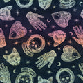 Symbolic Halloween Neon Mural Wallpaper - pure wallpaper artwork