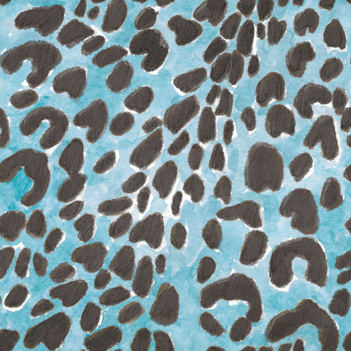 Summer Paws Blue Mural Wallpaper - pure wallpaper artwork