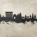 Pandharpur India Skyline Concrete Mural Wallpaper - pure wallpaper artwork