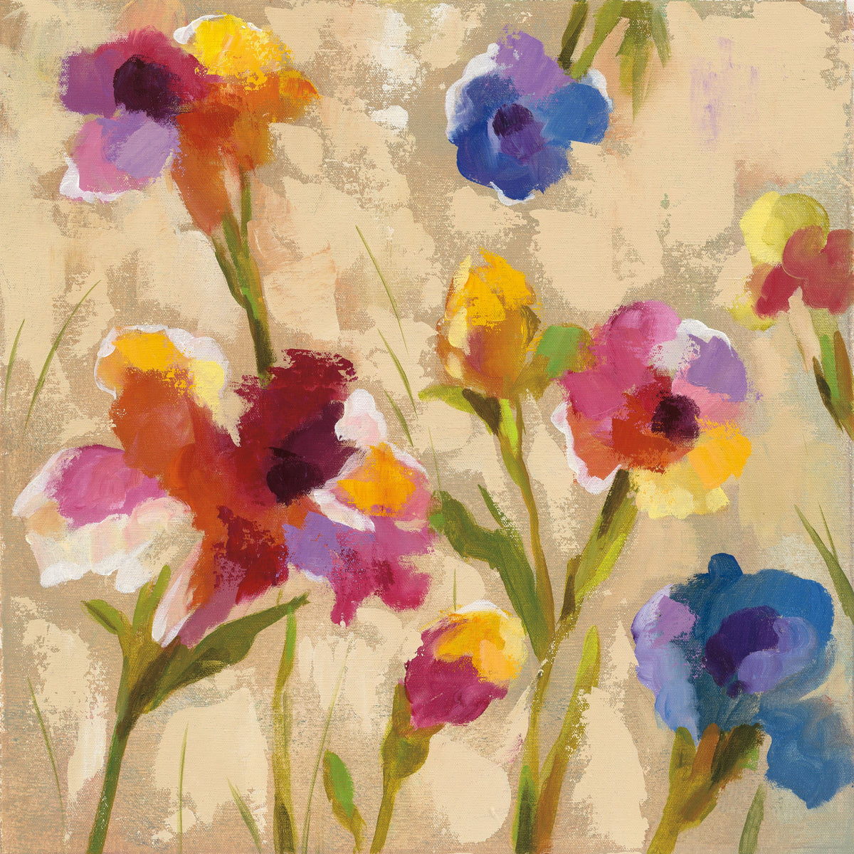 Bold Bright Flowers II Mural Wallpaper - pure wallpaper artwork