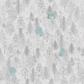 Forest Cabins, Grey Mural Wallpaper - pure wallpaper artwork