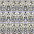 Floral Art Deco Aura, Periwinkle Mural Wallpaper - pure wallpaper artwork