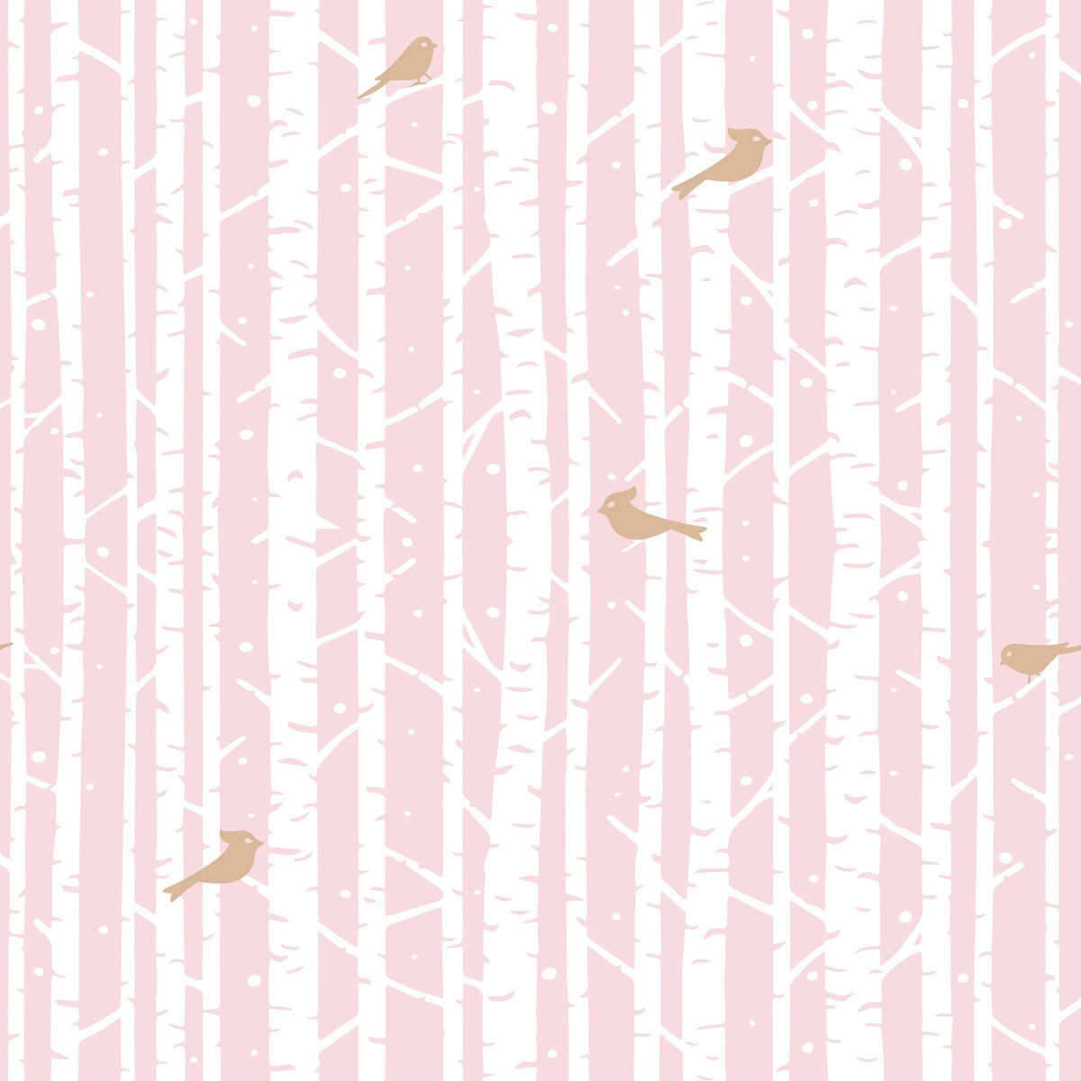 Forest View, Blush Mural Wallpaper - pure wallpaper artwork