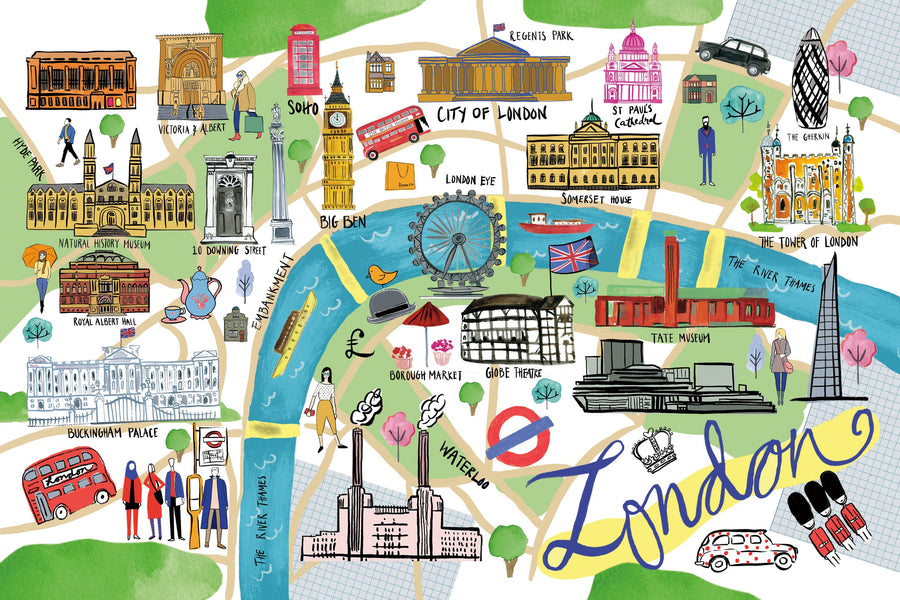 London Essentials Mural Wallpaper