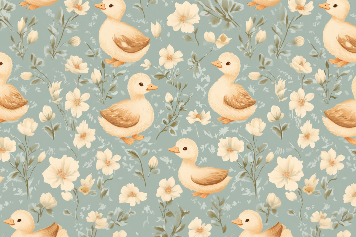 Bonny Ducklings Mural Wallpaper - pure wallpaper artwork