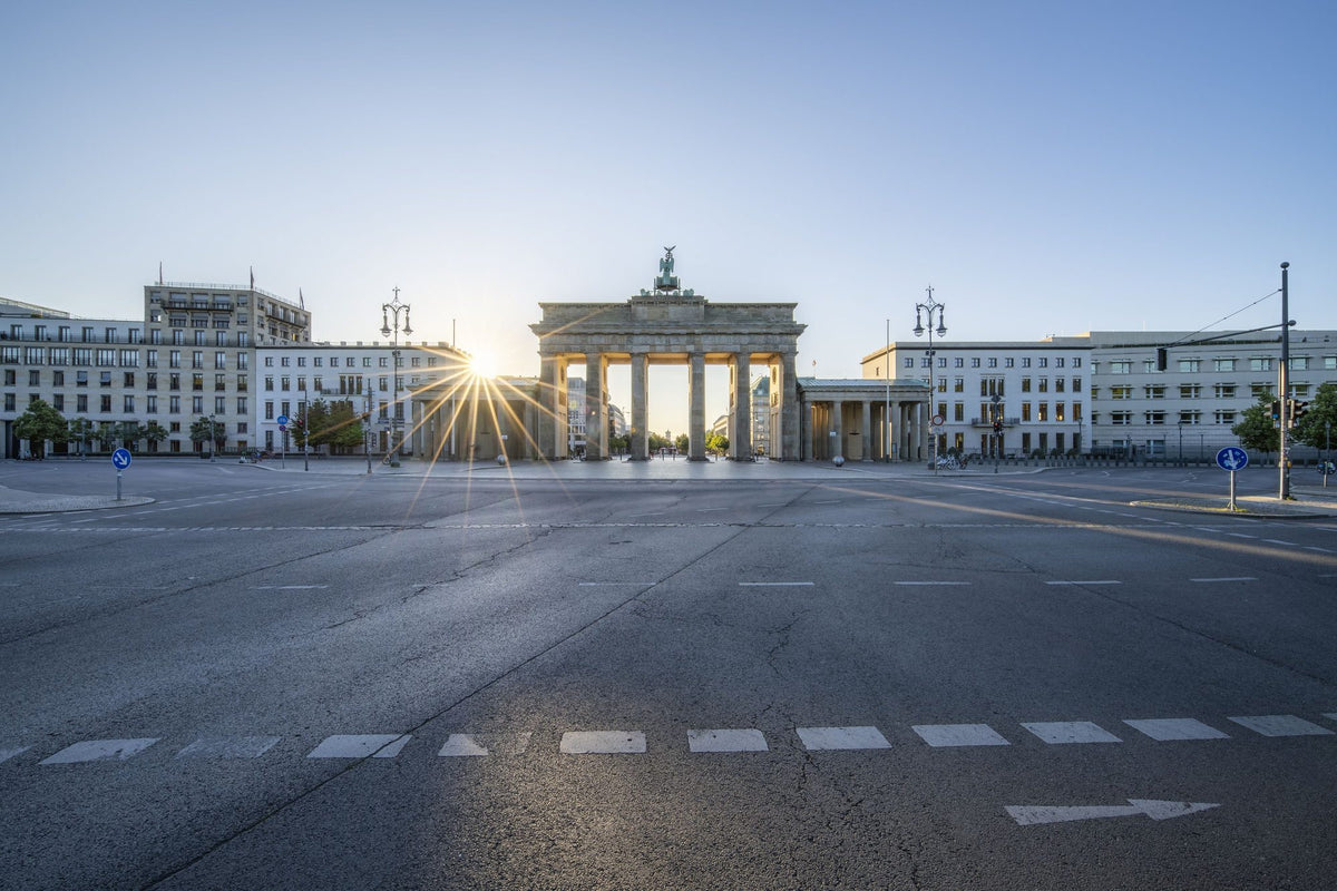 Brandenburger Tor Sunrise Mural Wallpaper - pure wallpaper artwork
