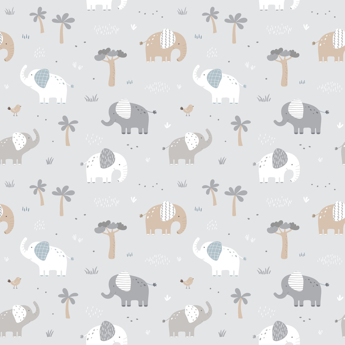 Unique Elephants Mural Wallpaper - pure wallpaper artwork