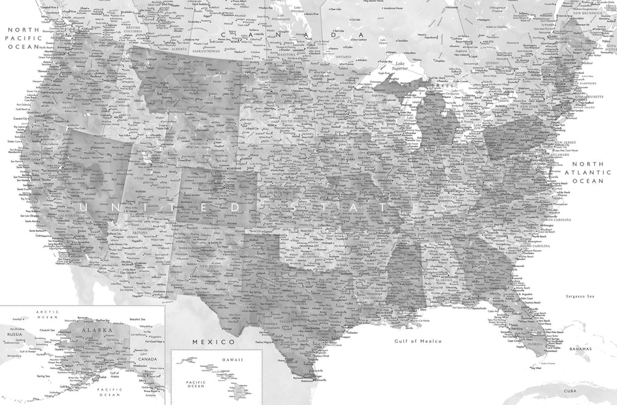 US Map Detailed - Jimmy Mural Wallpaper