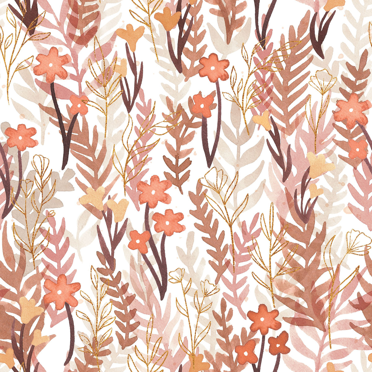 Fall Blooms Mural Wallpaper - pure wallpaper artwork